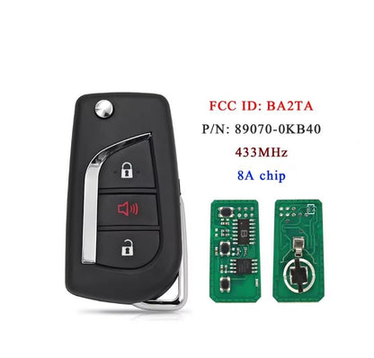 Llave Carcasa Toyota Hilux 3 Botones Con Chip Y Paleta